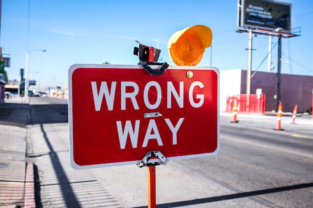 kenny-eliason--Cmz06-0btw-unsplash Wrong Way Sign