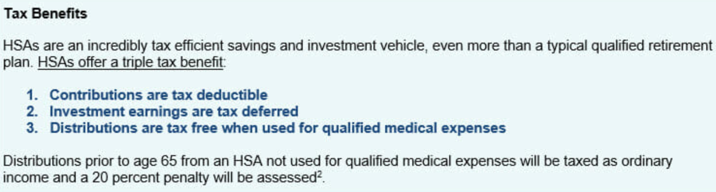 Tax Benefits of Health Savings Accounts
